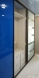 Шкаф купе синий глянцевый с матовыми вставками
